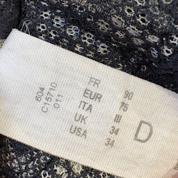 Chantelle C15710 Womens Lace Underwire Bra Size 34D Black - Picture 5 of 5